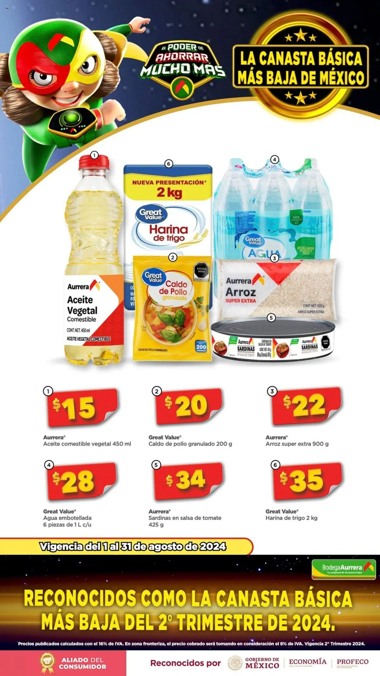 Catálogo ofertas BODEGA AURRERÁ 01/08/2024 - 31/08/2024 folleto Canasta Básica